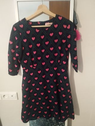 Vestido Kling Corazones Rosa