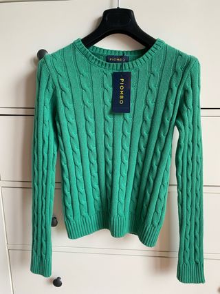 Maglione Piombo Verde Brillante Taglia XS