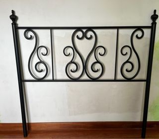 Cabecero de aluminio de forja negro