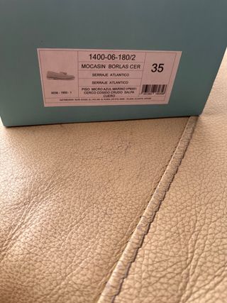 Mocasines niño serraje azul talla 35