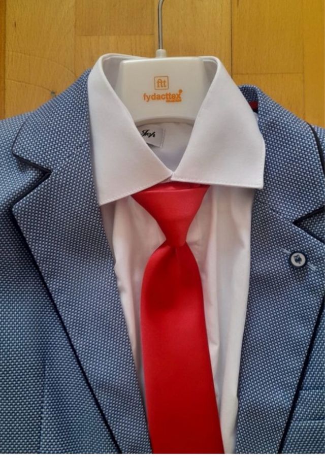 Traje Formal Niño Talla 12 Azul Fydacttex