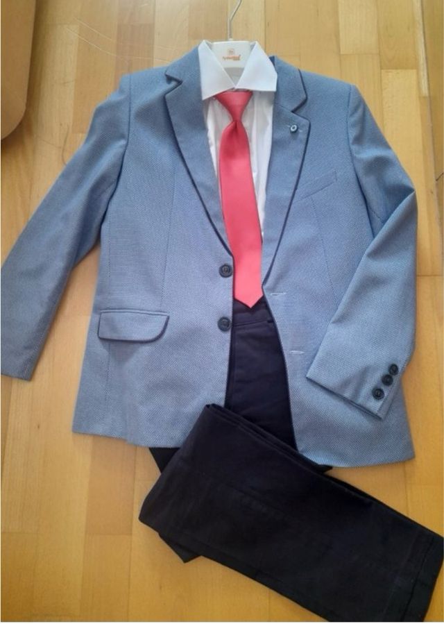 Traje Formal Niño Talla 12 Azul Fydacttex