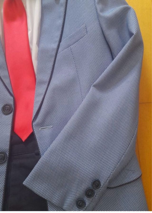 Traje Formal Niño Talla 12 Azul Fydacttex