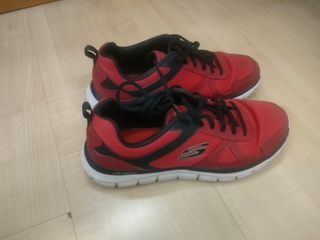 Zapatillas Skechers Hombre Talla 44 Rojas