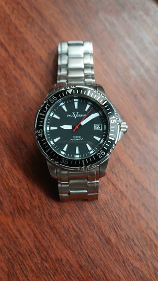 Reloj Caballero Paul Versan Negro y Plateado