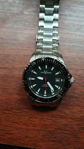 Reloj Caballero Paul Versan Negro y Plateado