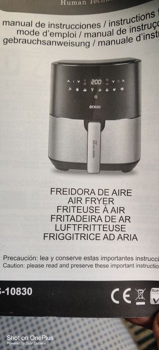 Freidora de Aire SOGO SS-10830 5L