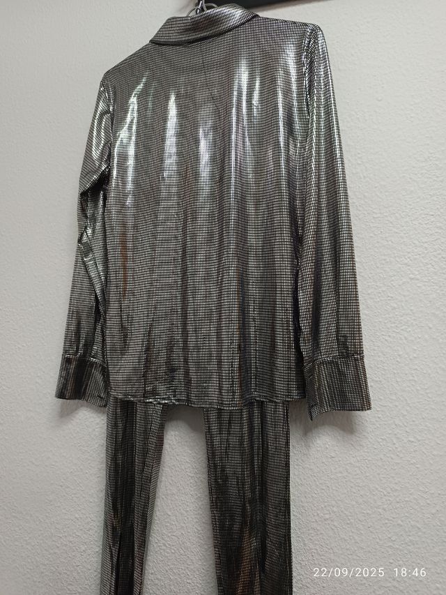 Conjunto de fiesta plateado