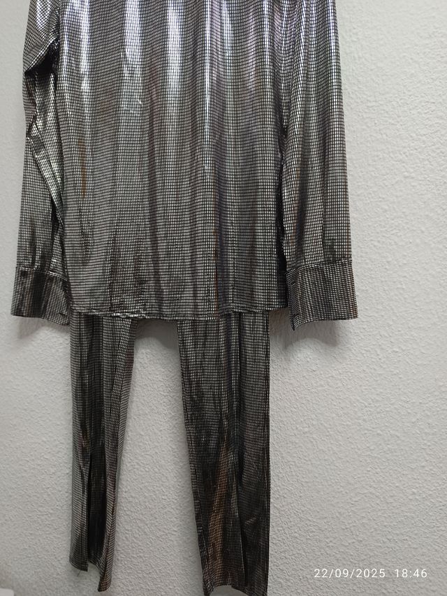 Conjunto de fiesta plateado