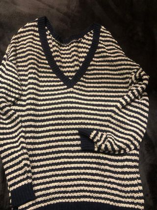 Jersey de punto a rayas mujer