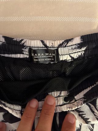 Bañador Zara Estampado Palmeras Talla M