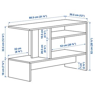 MESA AUXILIAR HOLMERUD EFECTO ROBLE 80X31 CM