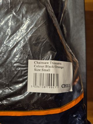 Pantalón de seguridad para motosierra, talla S