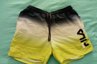 Bañador niño Fila degradado verde y amarillo