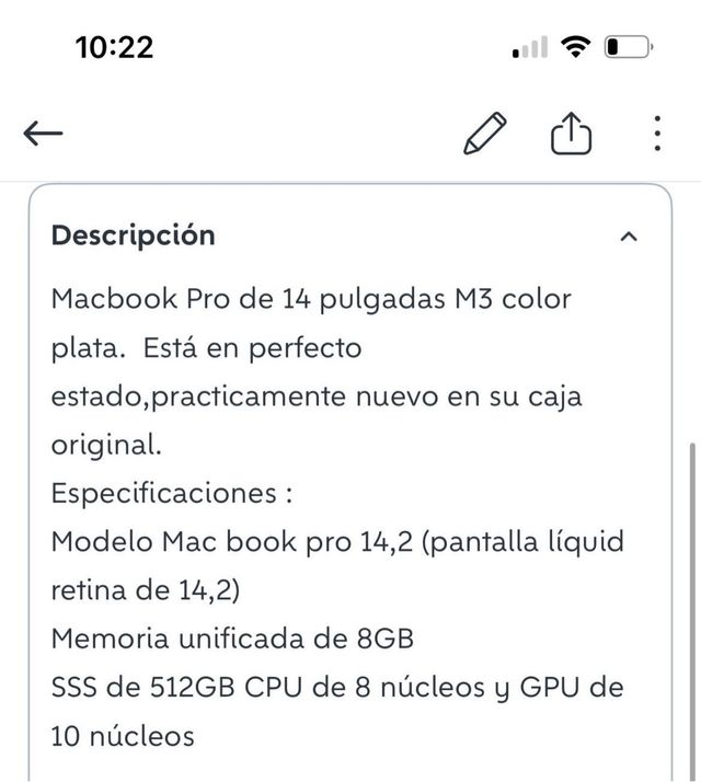 Apple MacBook Pro Caja Vacía