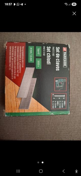 Grapas Parkside PHETZ 3 B2 (3000 uds)