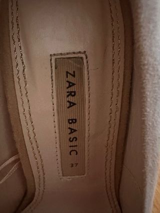 Zapatos de tacón Zara beige talla 37