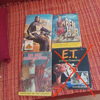 Álbum Cromos Películas Ben Hur, E.T., Los Diez Man