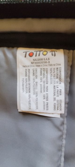 Mochila Totto Hybrid Negra y Marrón