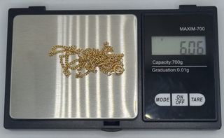 Cadena Alterna de oro de 18k, 6.06 g, 50 cm