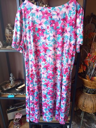 Vestido Tiramisú floral Talla XXL