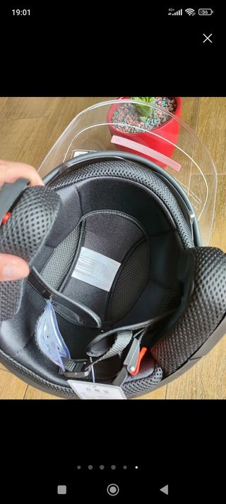 Casco Moto Jet Gris Talla L Unisex