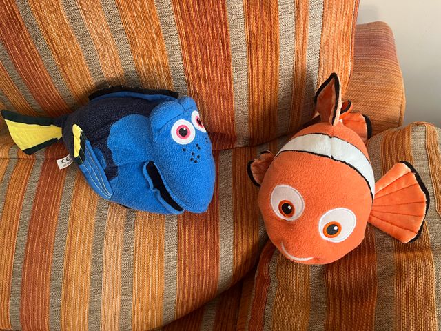Coppia di peluche Nemo e Dory