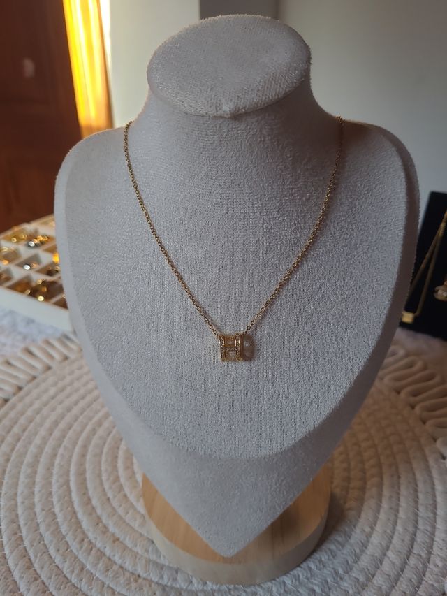 Colgante Acero Inox Inspiración Hermès Dorado