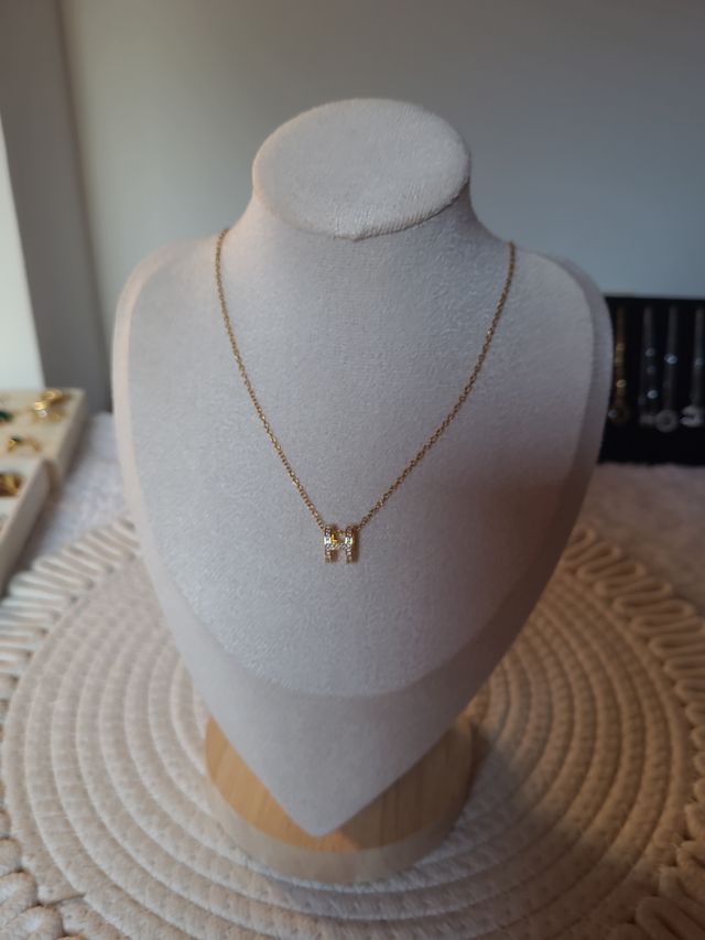 Colgante Acero Inox Inspiración Hermès Dorado