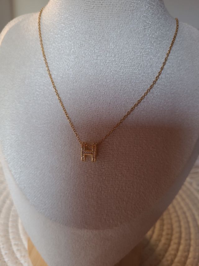 Colgante Acero Inox Inspiración Hermès Dorado