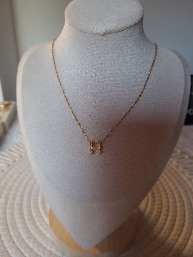 Colgante Acero Inox Inspiración Hermès Dorado