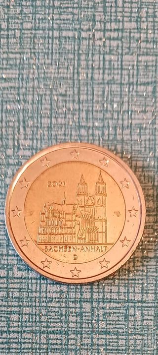 2 € commemorativo Germania 2021 (F) Sachsen UNC