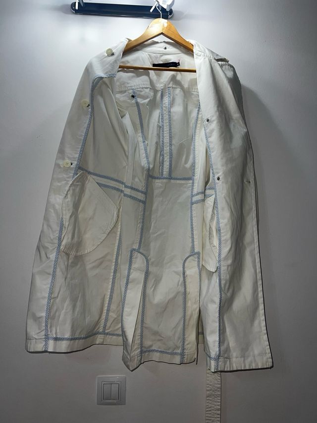 Gabardina Blanca Calvin Klein Talla M