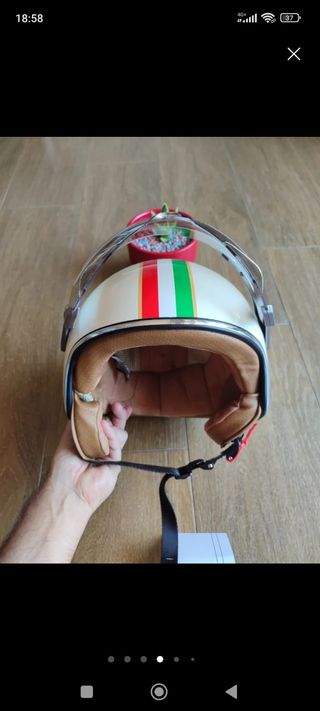 Casco Retro Jet talla M Tricolor Unisex