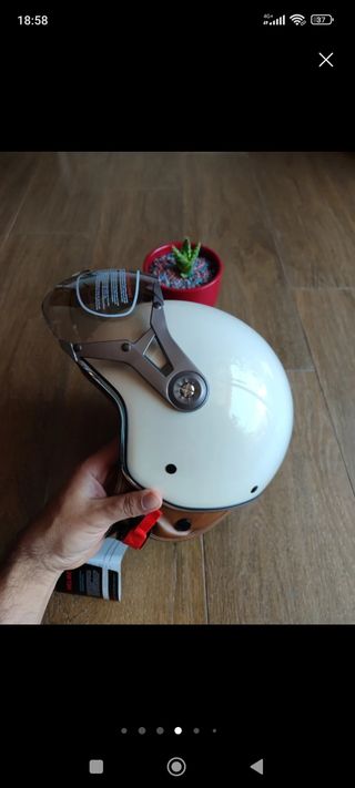 Casco Retro Jet talla M Tricolor Unisex
