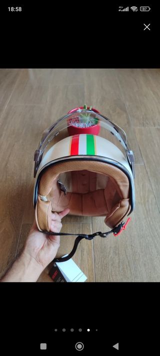 Casco Retro Jet talla M Tricolor Unisex