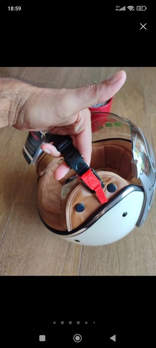 Casco Retro Jet talla M Tricolor Unisex