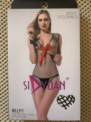 Sexy Lencería body de malla para mujer