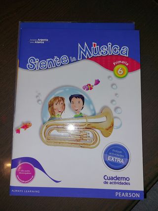 2 libros Siente la musica 6 primaria. Ed.Pearson