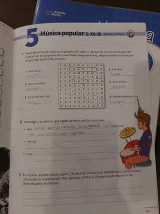 2 libros Siente la musica 6 primaria. Ed.Pearson