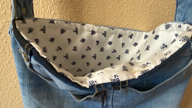 Bolso vaquero Patchwork con estampado floral