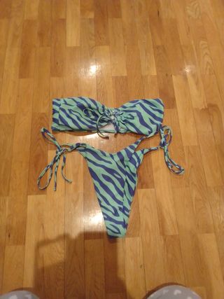 Bikini Mujer Verde y Morado