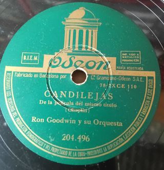 2 Discos gramófono, Candilejas de Chaplin y otros