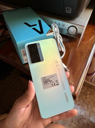 Telefono cellulare Oppo A57s Sky Blue da 128 GB + custodia