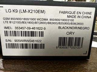 LG K9 (LM-X210EM) Negro