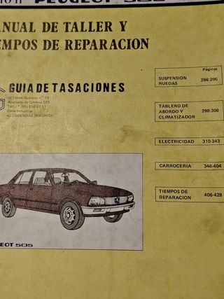 Manuales Taller Peugeot 505 (Tomo I y II)