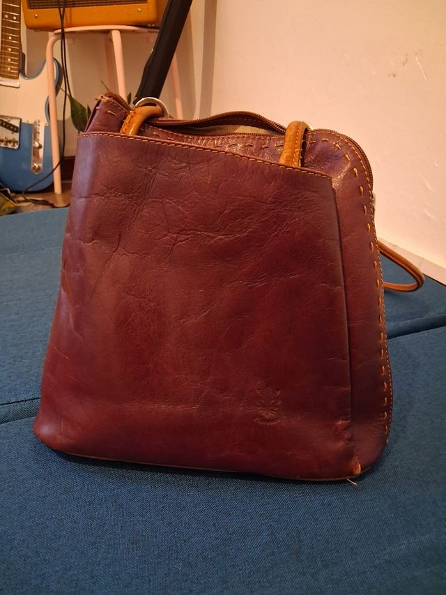 Bolso de Piel Genuina Morado