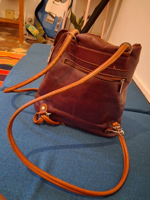 Bolso de Piel Genuina Morado