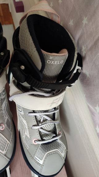 Patines Niña Talla 32-35 + Protecciones y Bolsa.