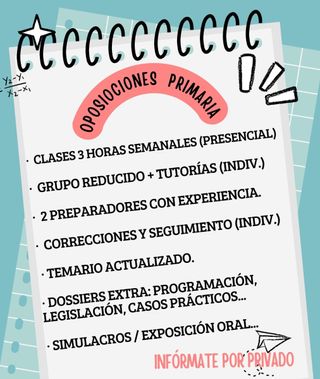 Preparador OPOSICIONES PRIMARIA CV 